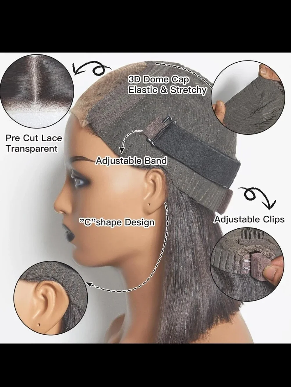 WEQUEEN Wear and Go Glueless Bob Wig Human Hair
